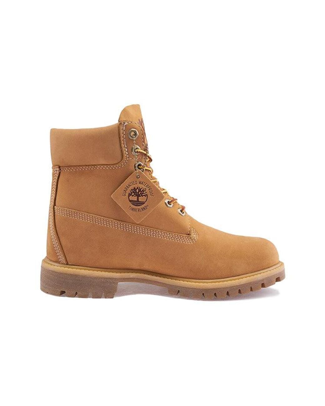 Timberland Brown 6-Inch Premium Waterproof Boots 'Wheat Nubuck' for men