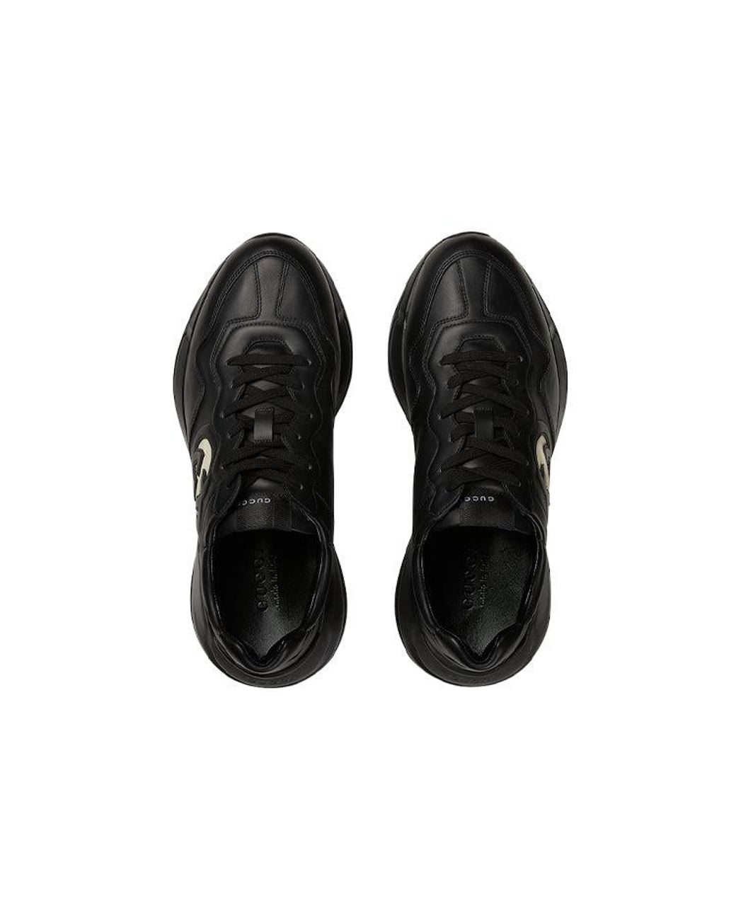 Gucci Black Rhyton 'Interlocking G for men