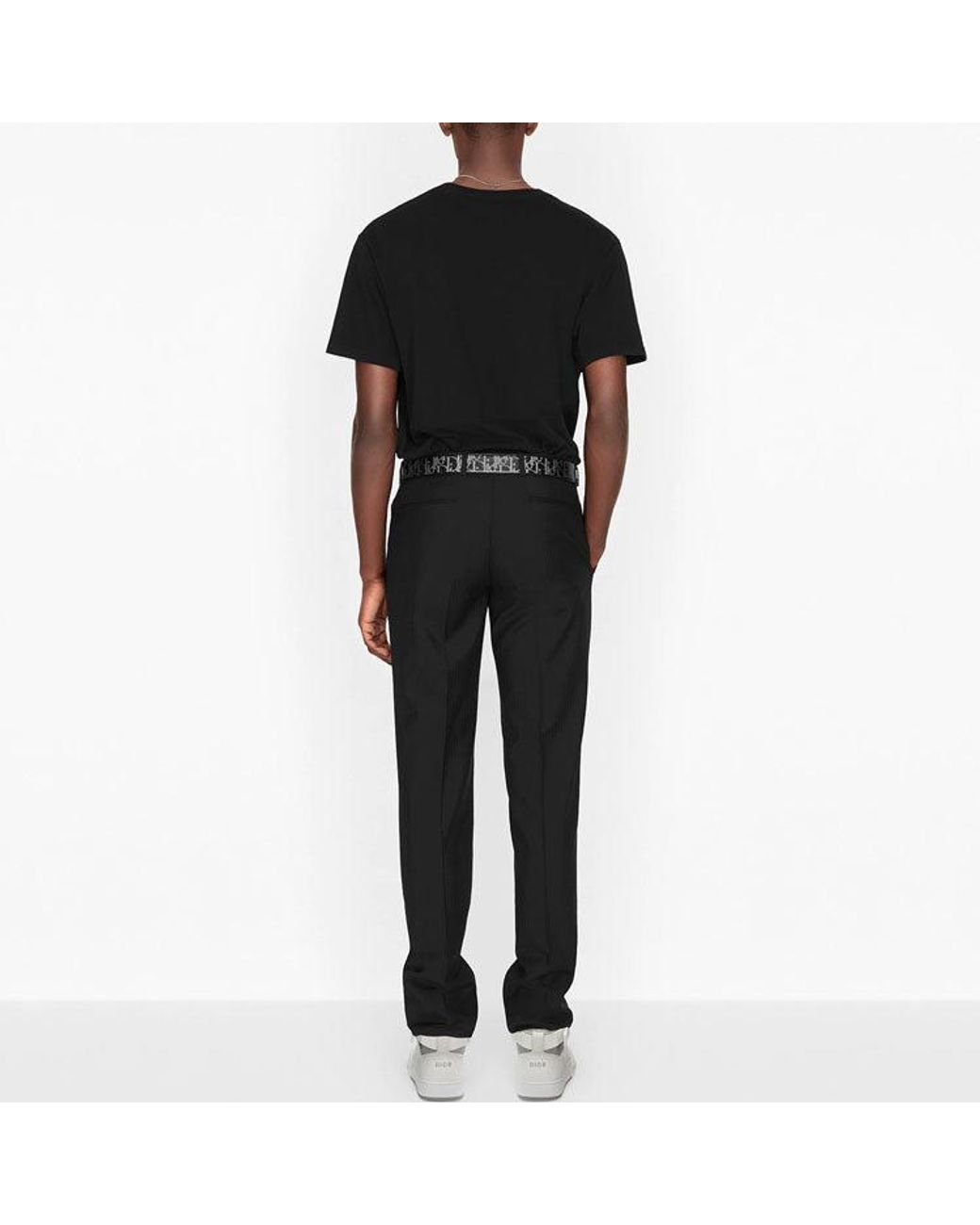 Dior Black Cd Icon Logo Embroidered Short-Sleeved for men