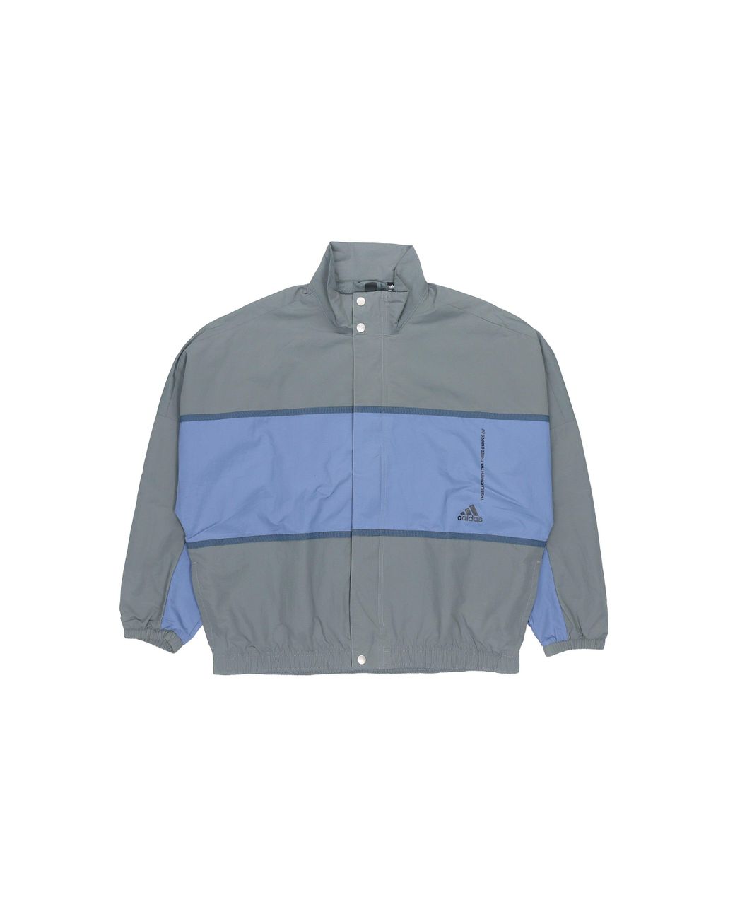 adidas Adida Wrd Wov Jkt Port Ooe Contrating Coor Printing Woven Tand Coar  Jacket Bue in Blue for Men | Lyst
