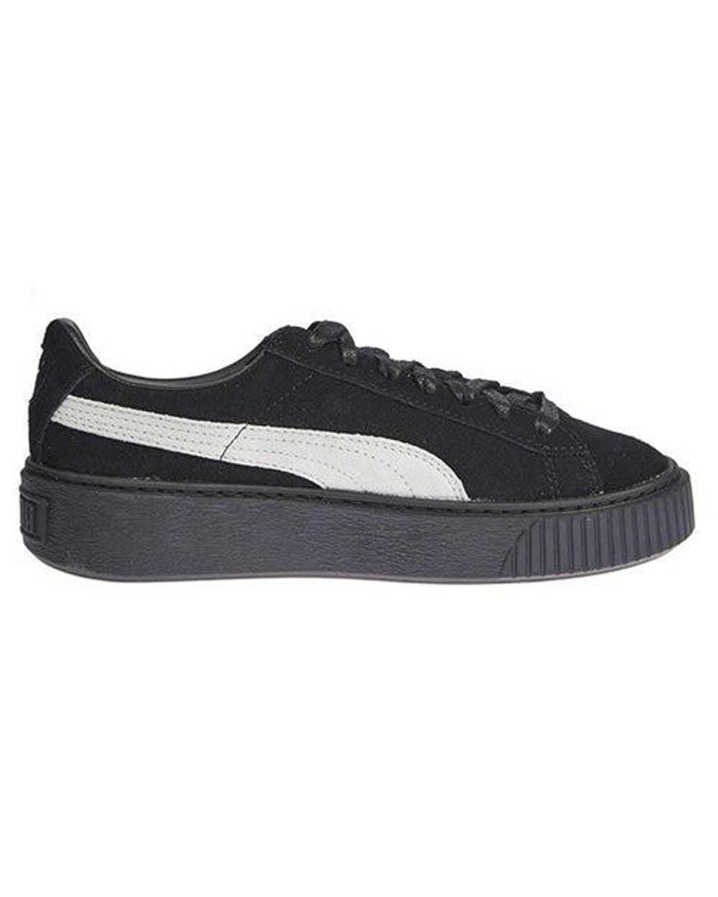 PUMA Black (Wmns) Suede Platform Core
