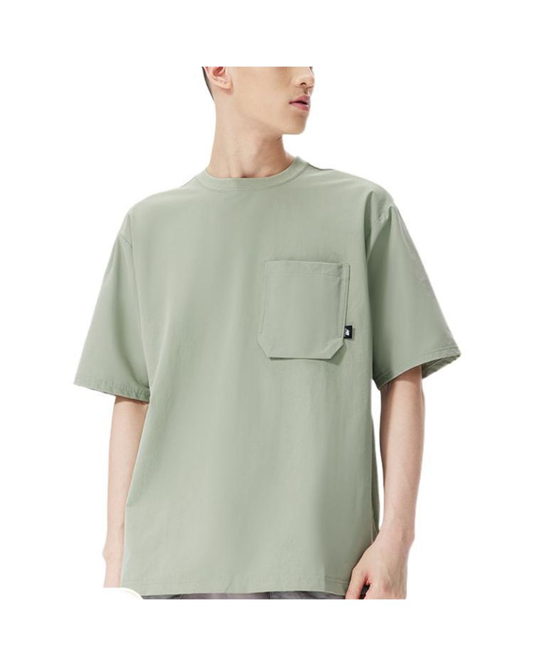 New Balance Green Logo Crew Neck Tee 'Lime' for men