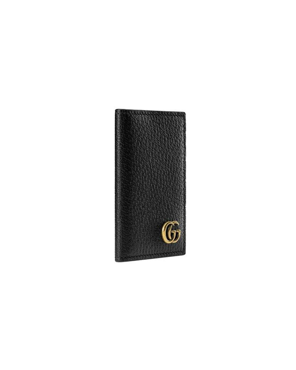 Gucci Black Gg Marmont Card Case 547075-Dj20T-1000 for men