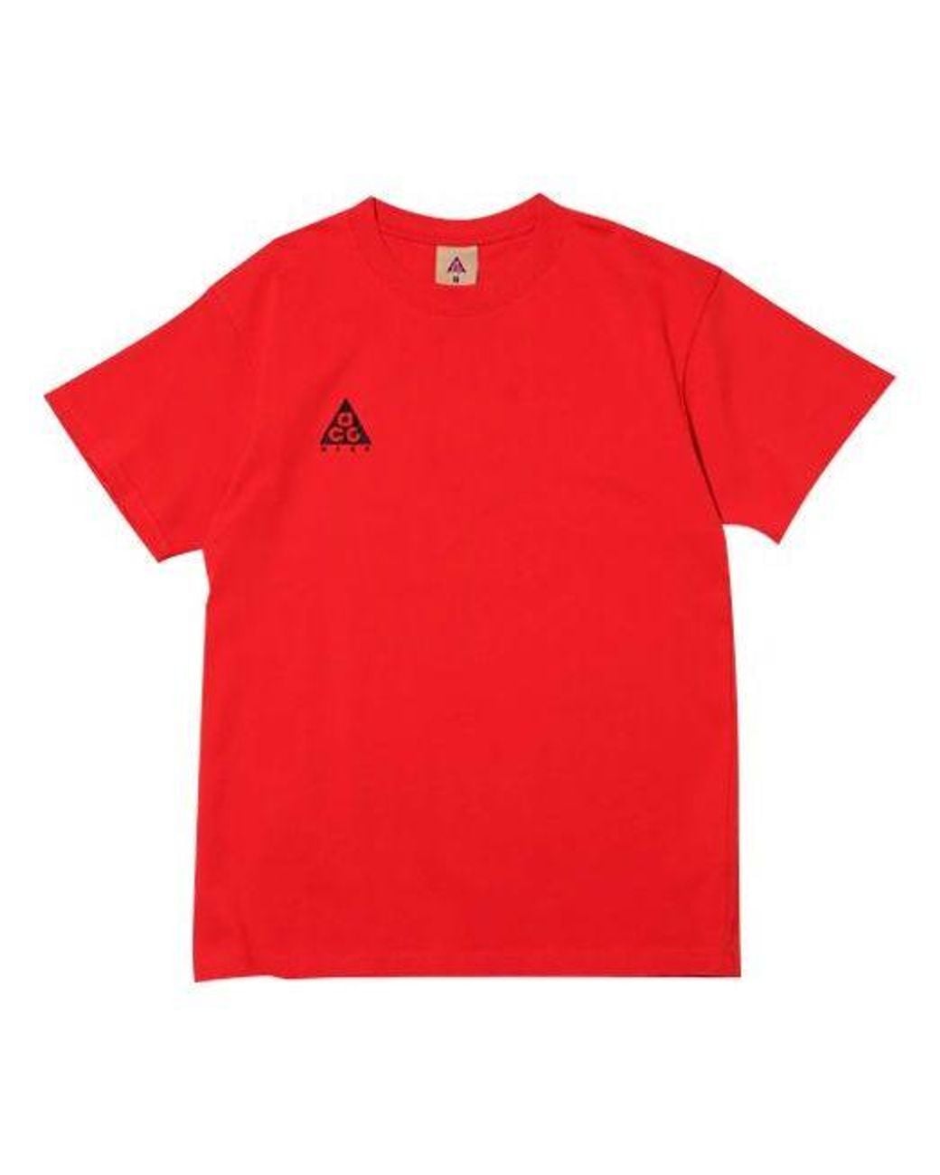 Nike Red Acg Small Logo Casual Short Sleeve Large for men