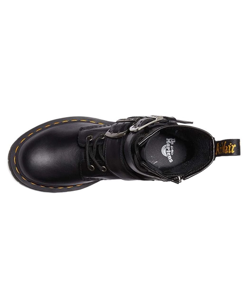 Dr. Martens Black Dr.Martens 1460 Buckle Pull Up Leather Lace Up Boots