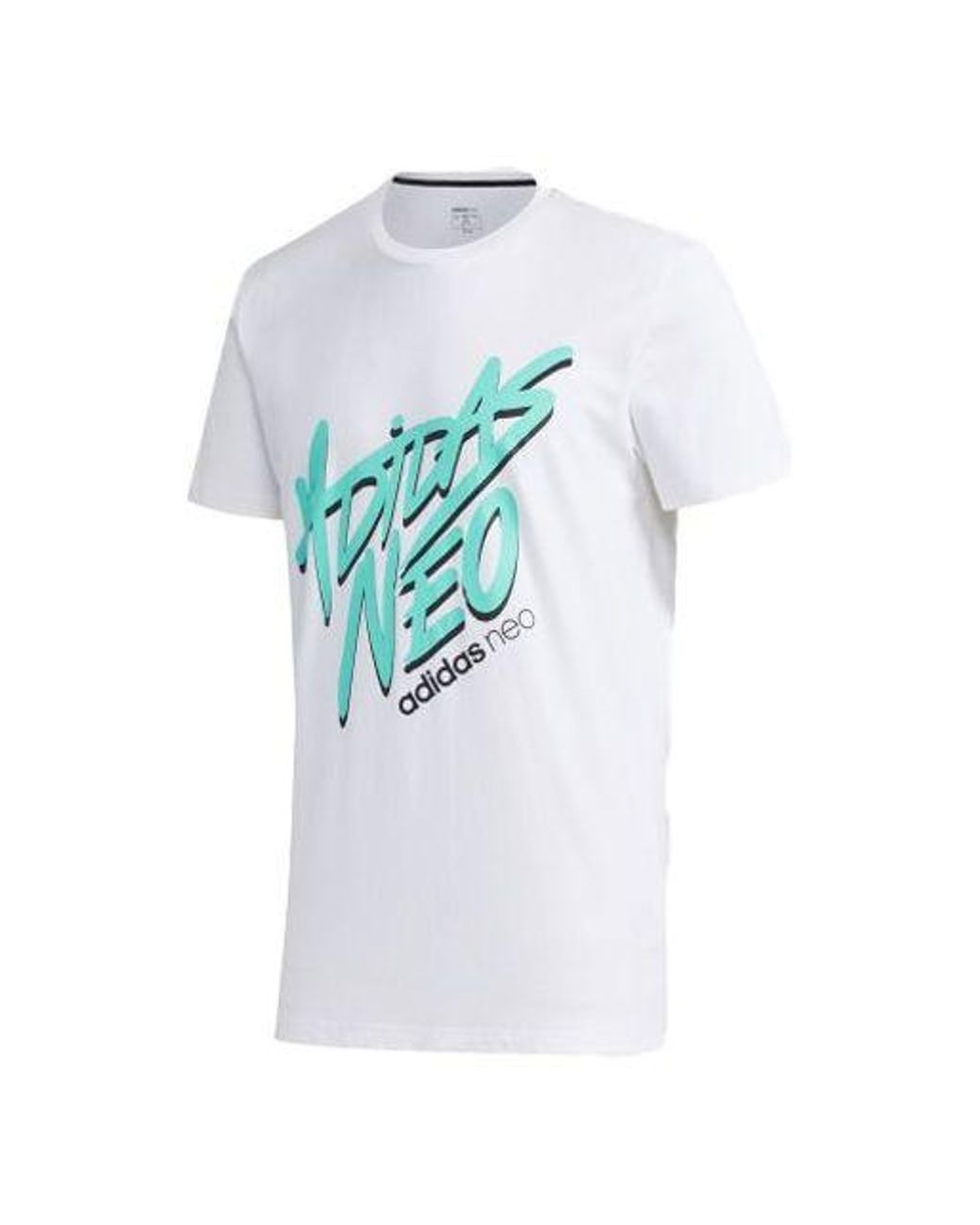 Adidas Blue Neo Faves Tee Sports Short Sleeve for men