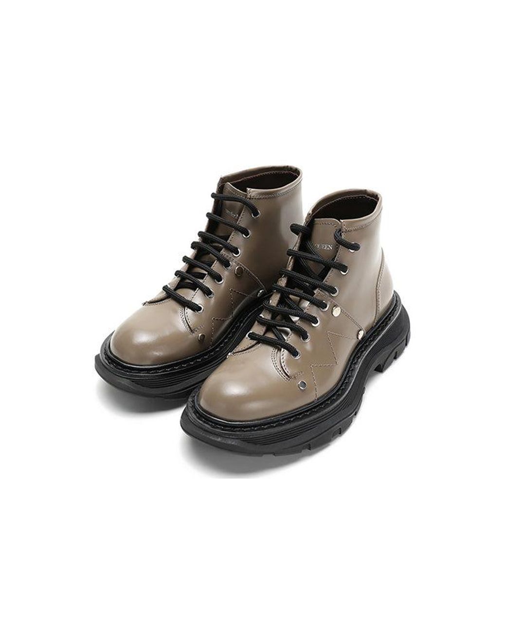 McQueen Brown (Wmns) Lace Up Ankle Boots 'Khaki'