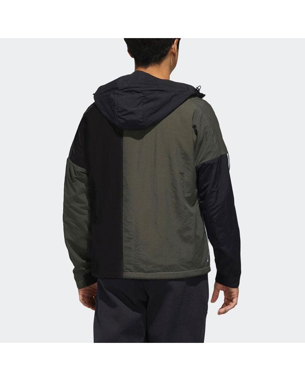 Adidas Blue O2 Wb Cb Fleece Lined Logo Casual Sports Hooded Jacket for men