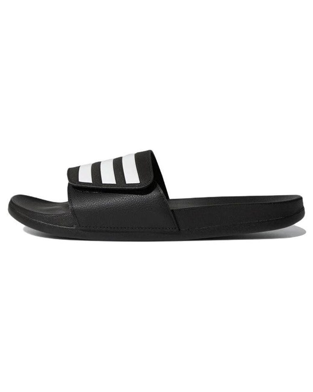 Adidas Black Adilette Comfort Adjustable Slide for men