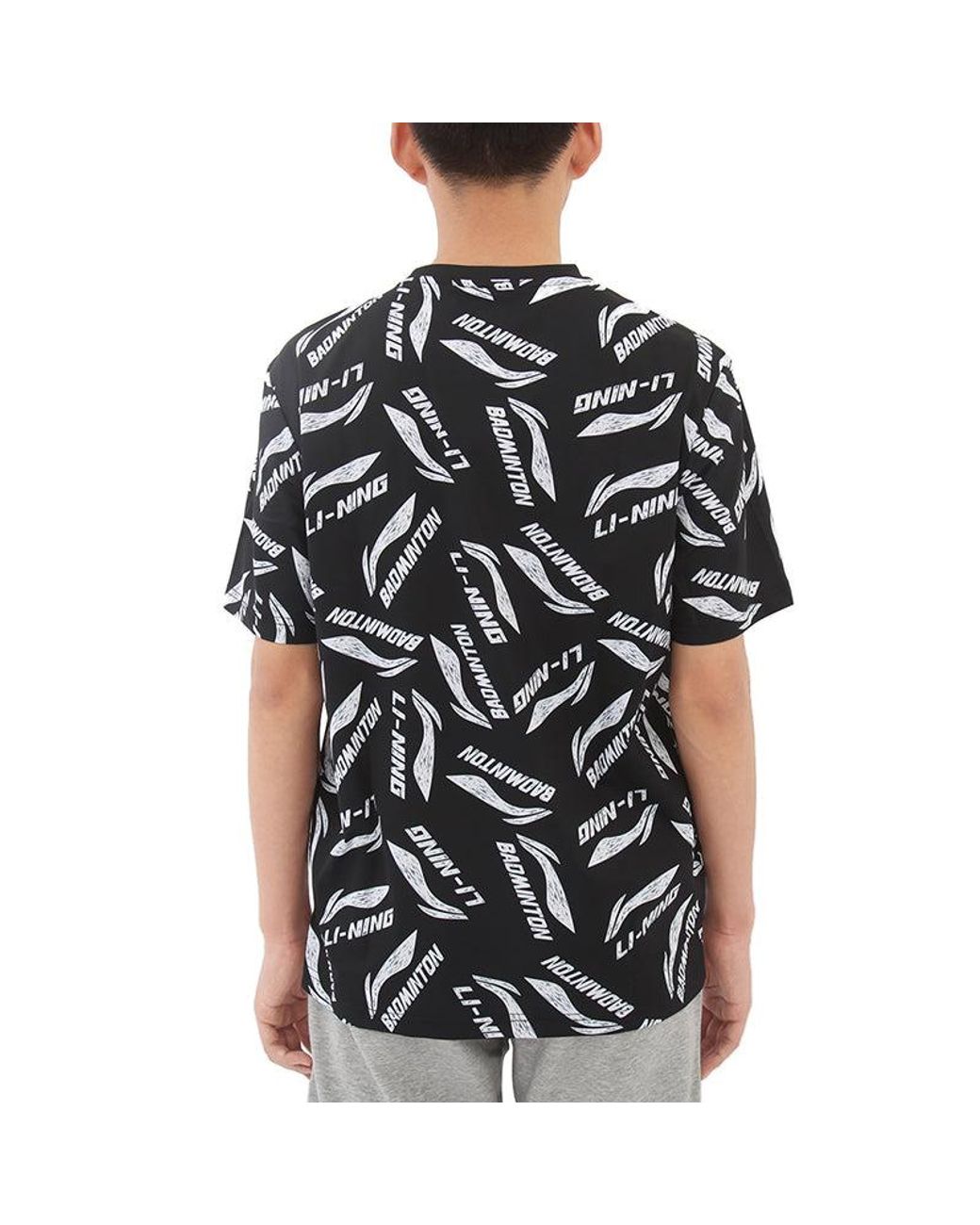Li-ning Blue All-Over Print Quick-Drying T-Shirt for men