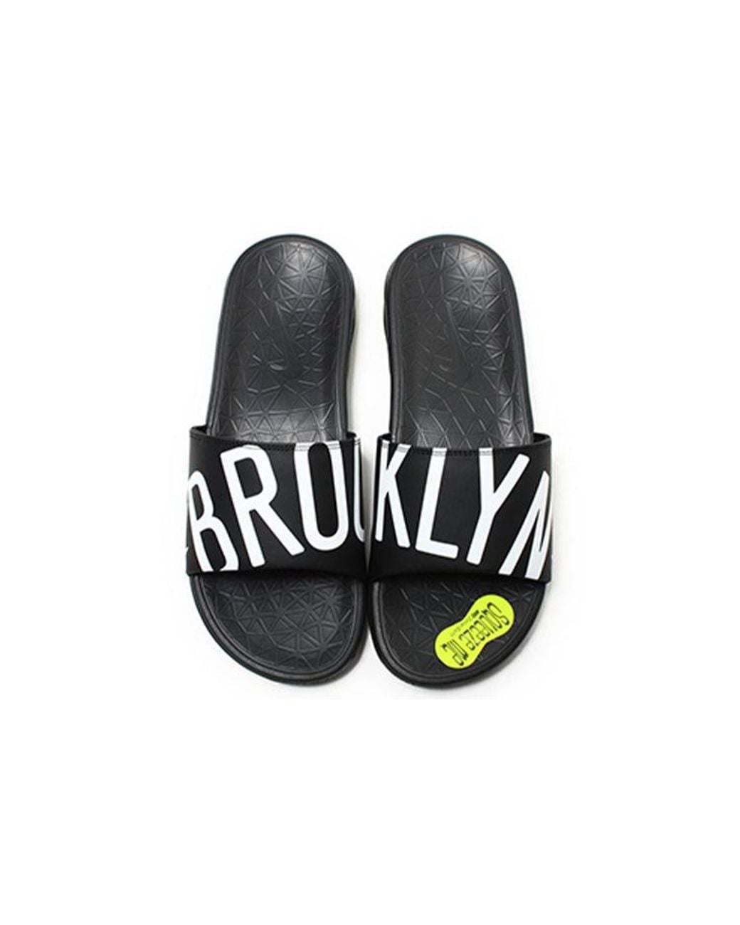 Nike Black Benassi Solarsoft Nba Slide 'Brooklyn' for men