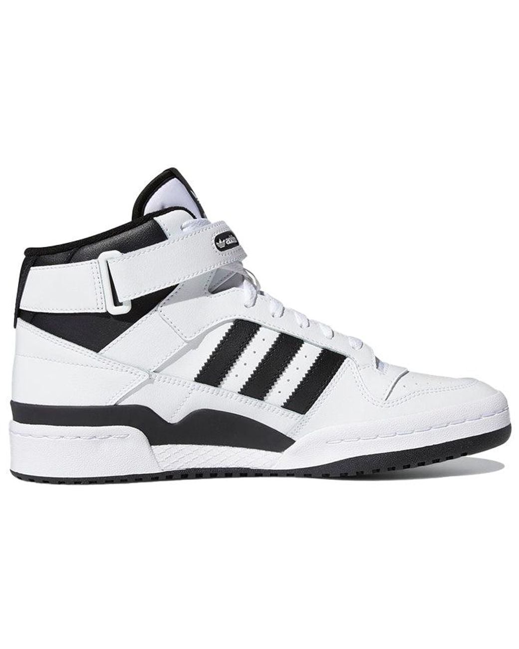 Adidas White Forum Mid Shoes for men