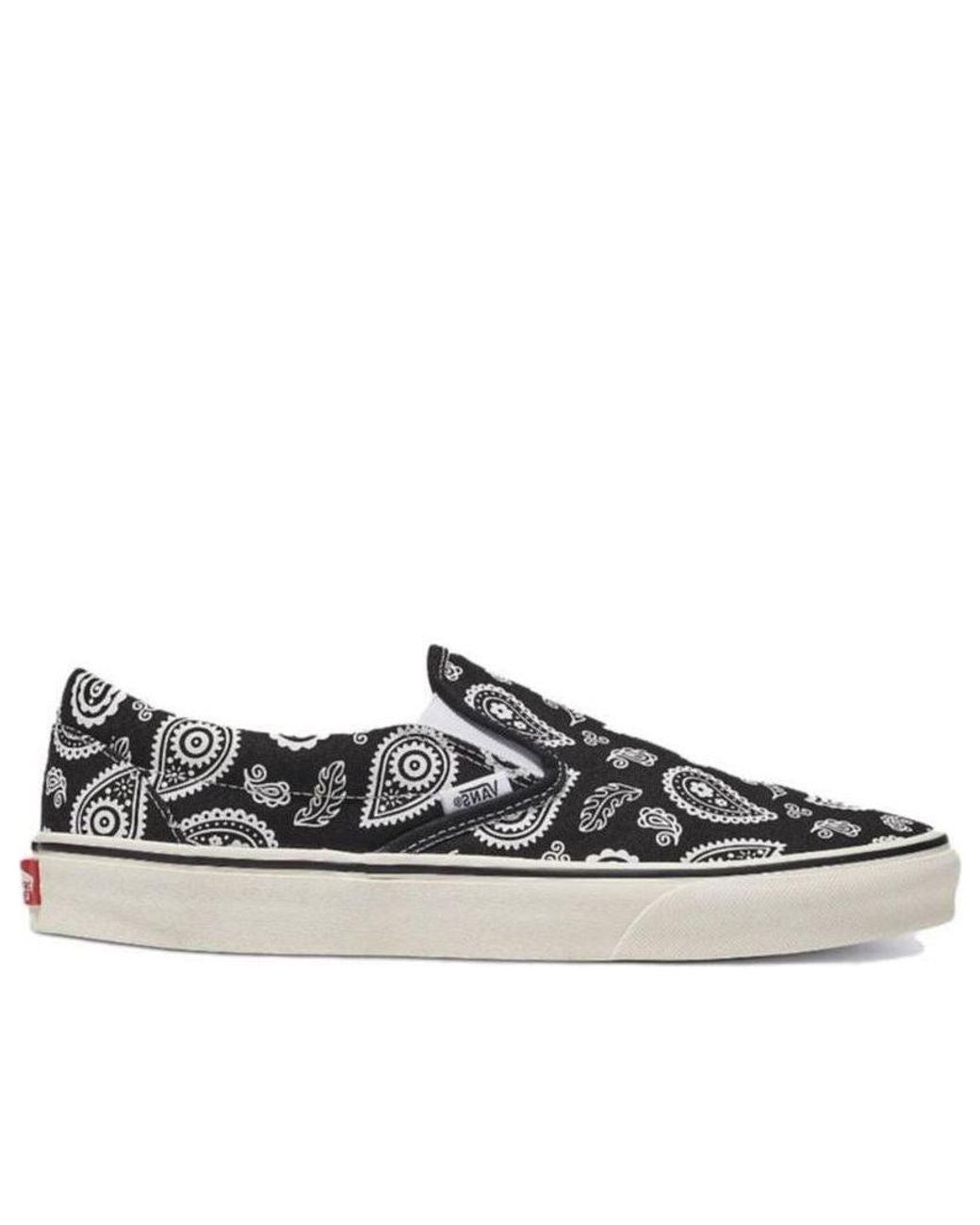 Vans Black Classic Slipon 'Primavera Paisley' for men