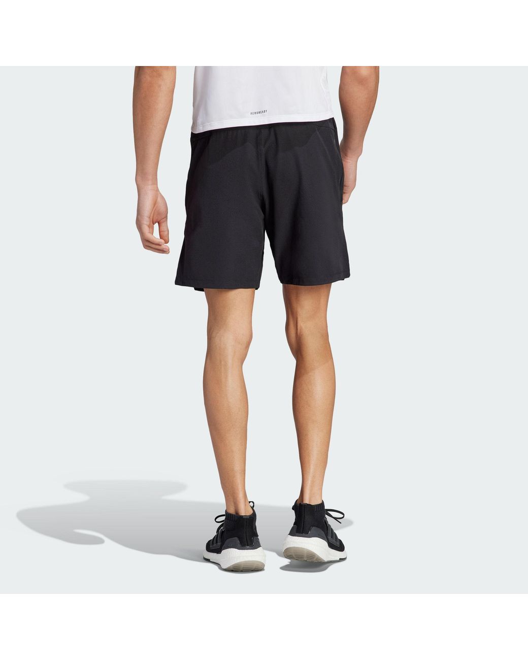 Adidas Blue Workout Knurling Shorts for men