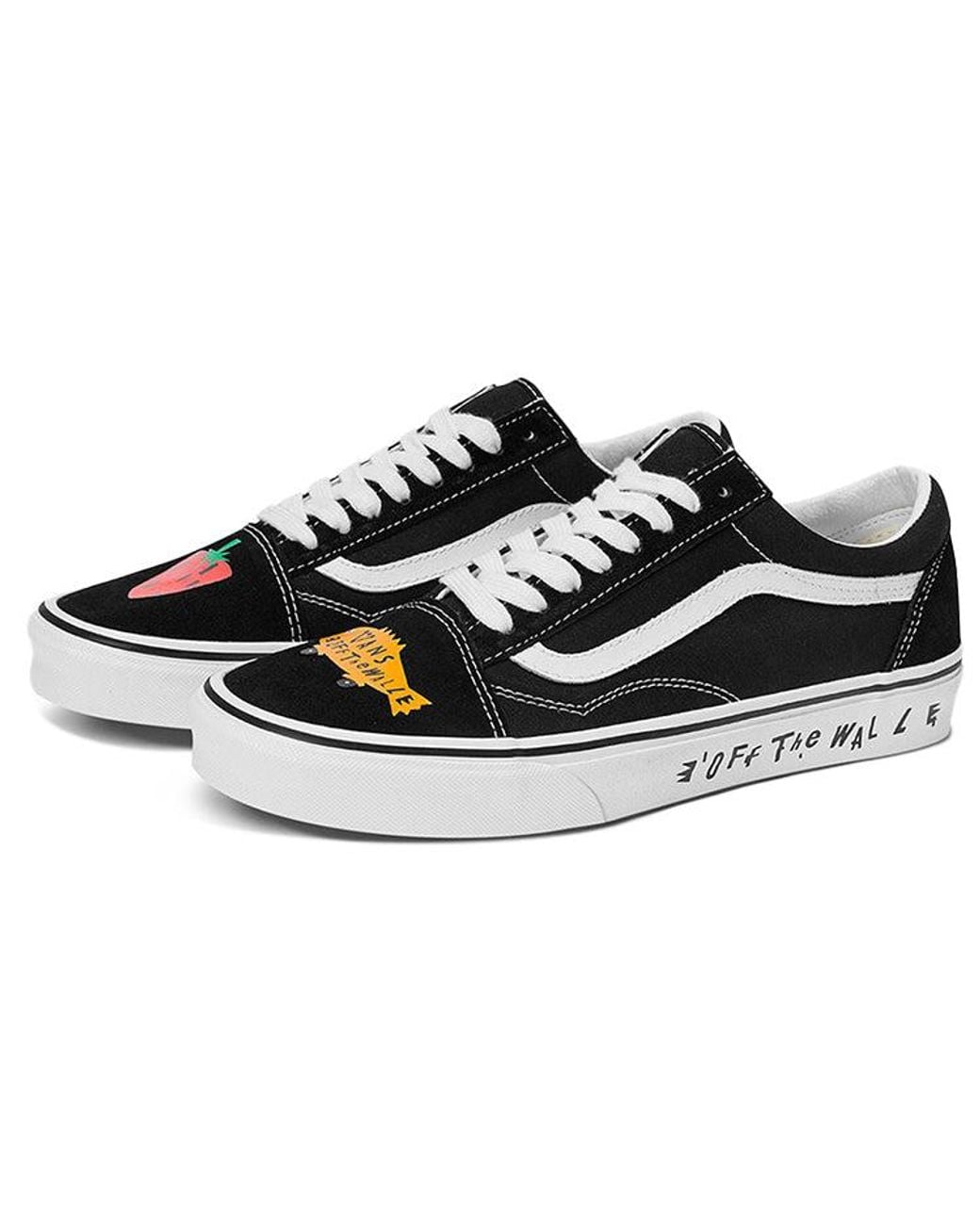 Vans Black Old Skool Classic Casual Skateboarding Shoes Series 275C for men