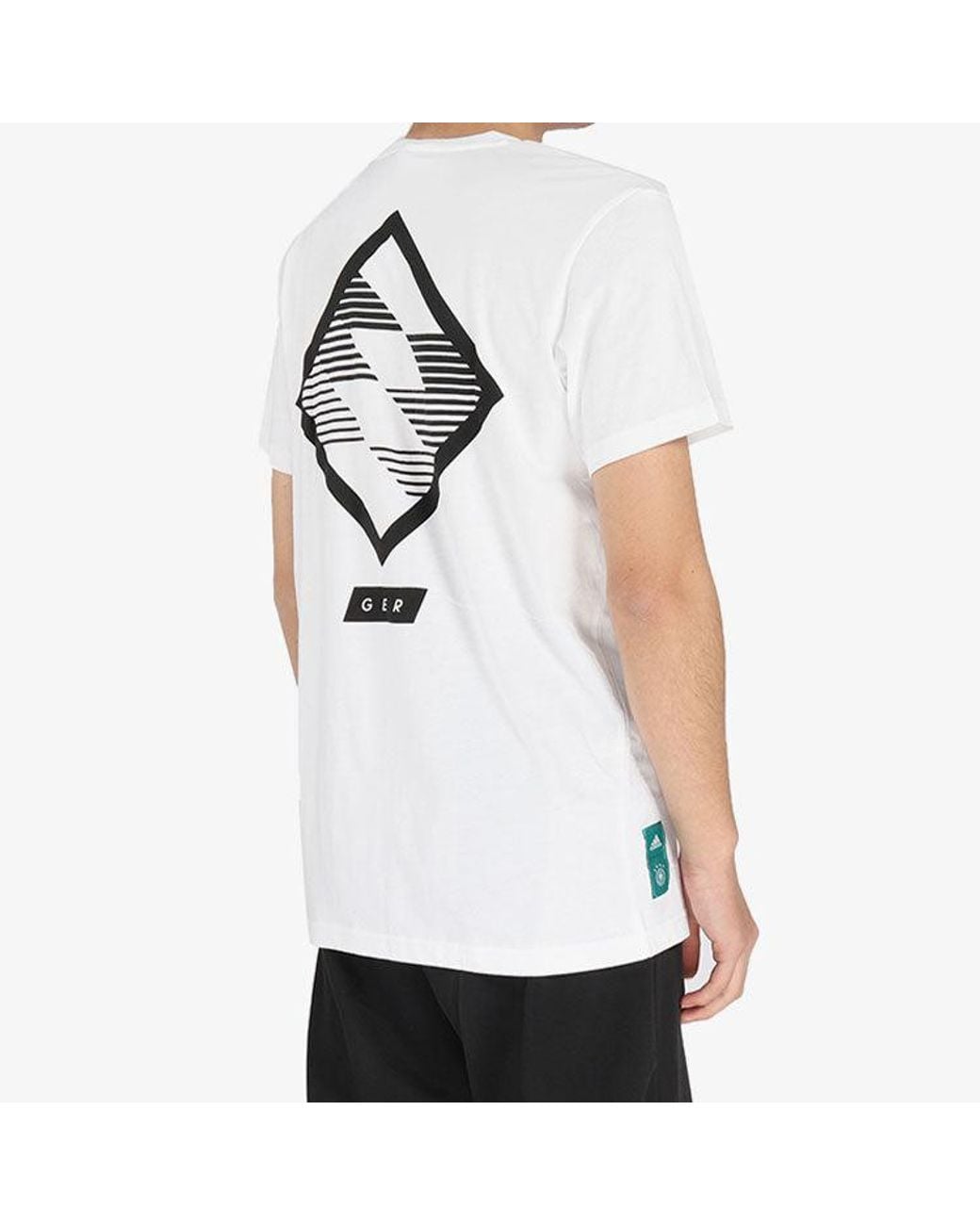 Adidas White Dfb German Football Association 18/19 T-Shirt for men