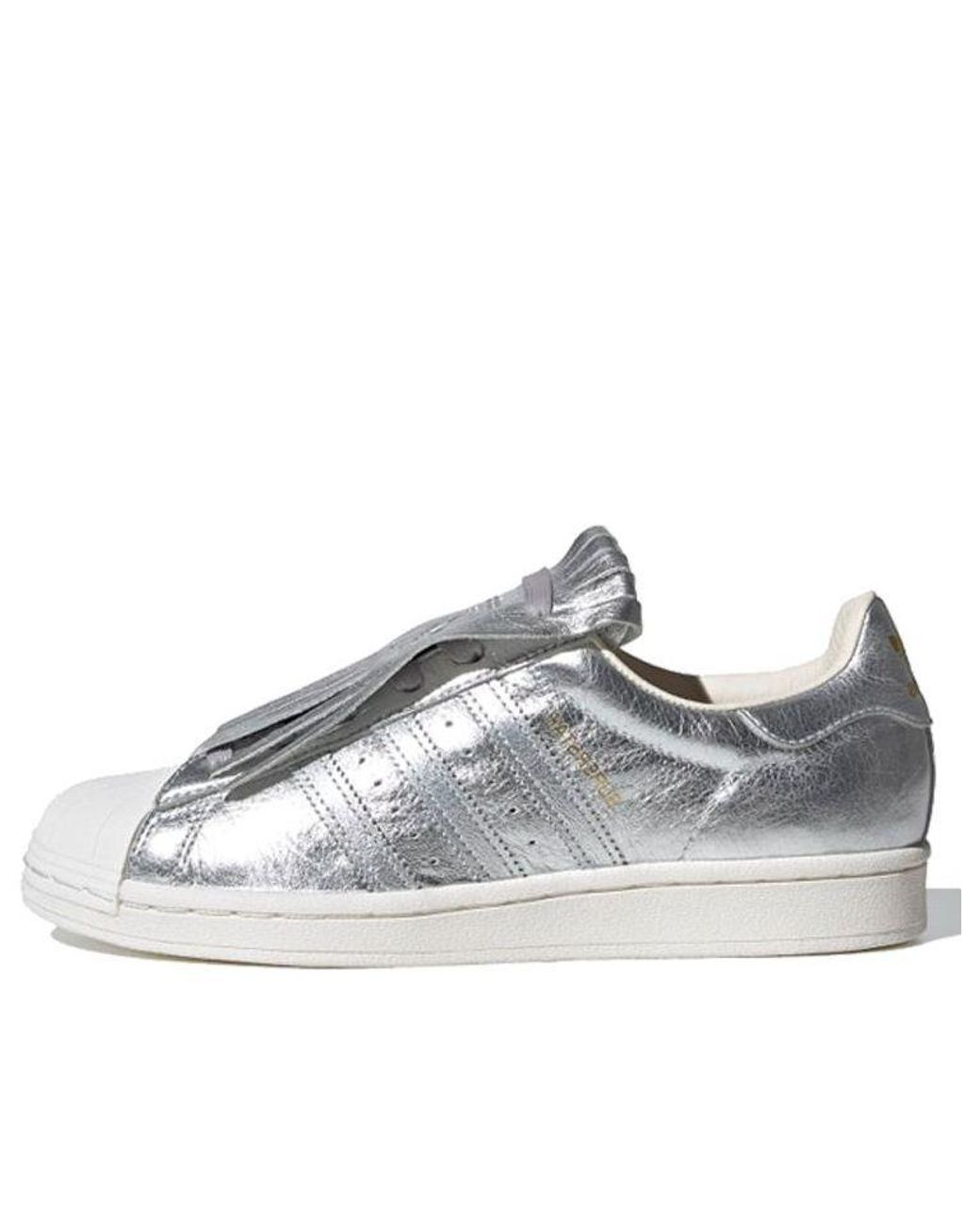 Adidas Gray (Wmns) Superstar Fringe Metallic'