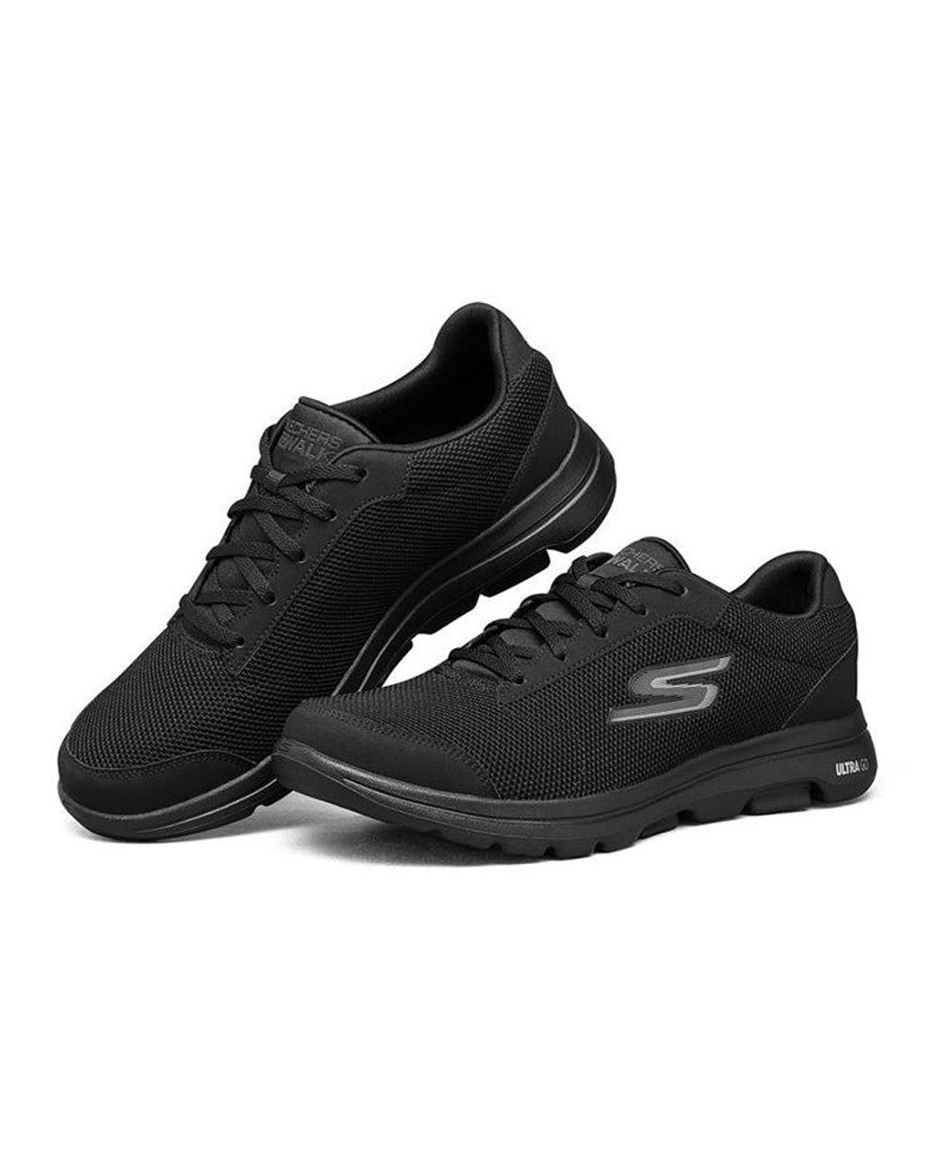 Skechers Black Go Walk 5 Qualify 'Charcoal' for men