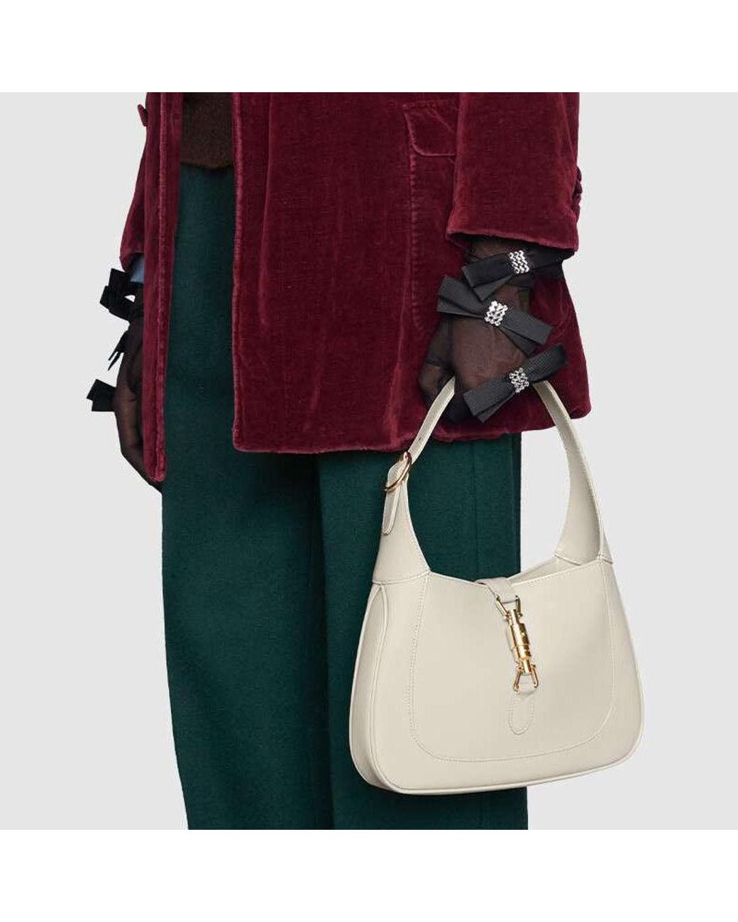 Gucci White Small Jackie 1961 Shoulder Bag
