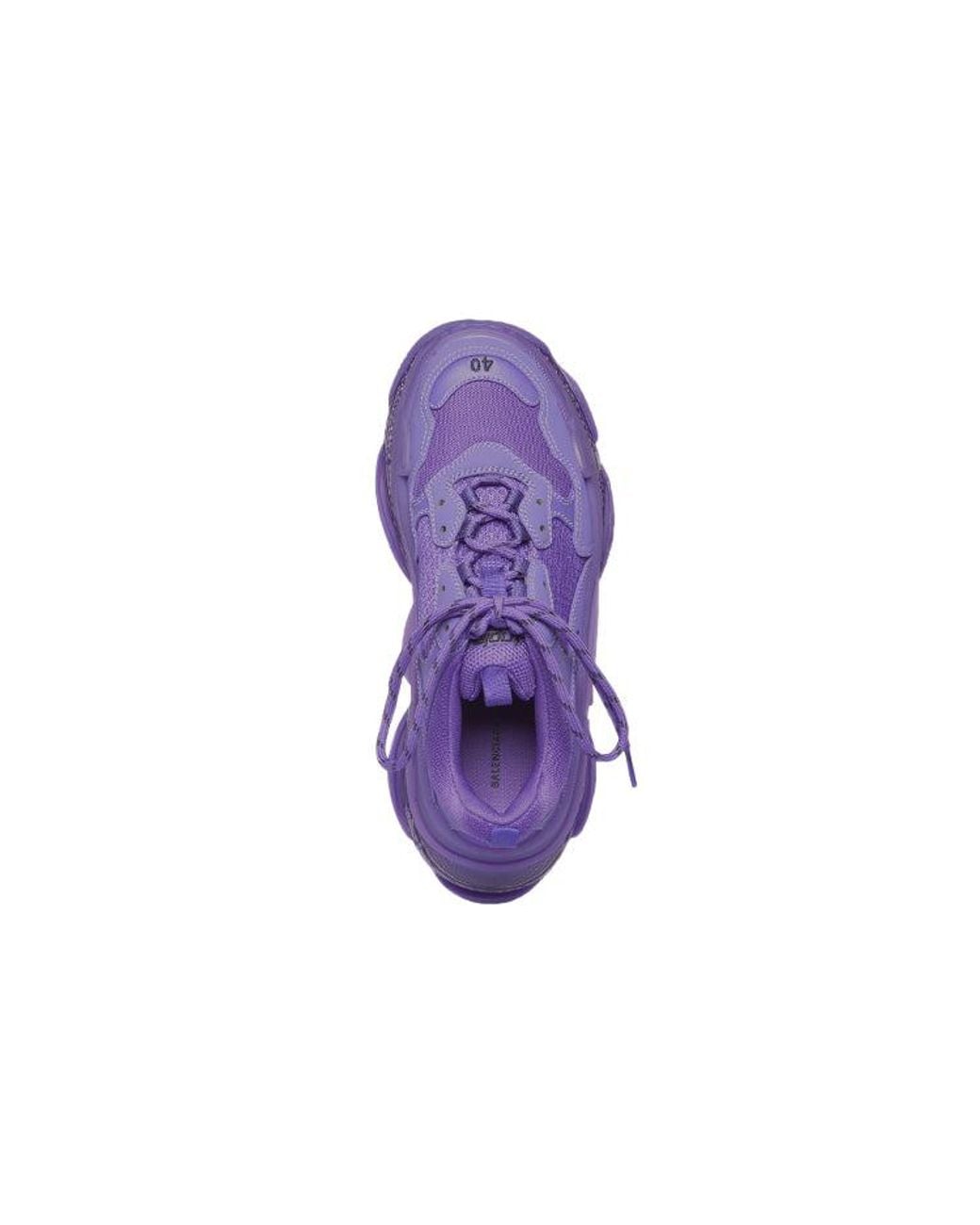 Balenciaga Purple (Wmns) Triple S Sneakers 'Clear Sole'