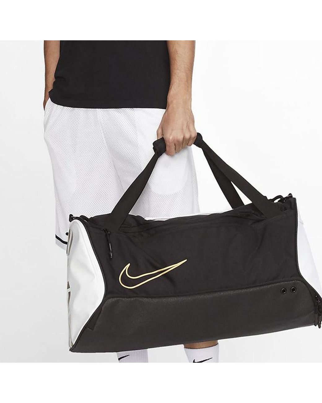 Nike Black Elite Basketball Duffel Bag Metallic' for men