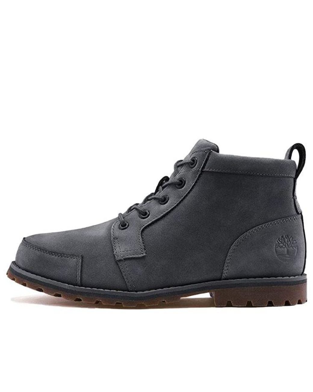 Timberland Black Earthkeepers Leather Chukka Wide Fit Boots 'Dark Nubuck' for men