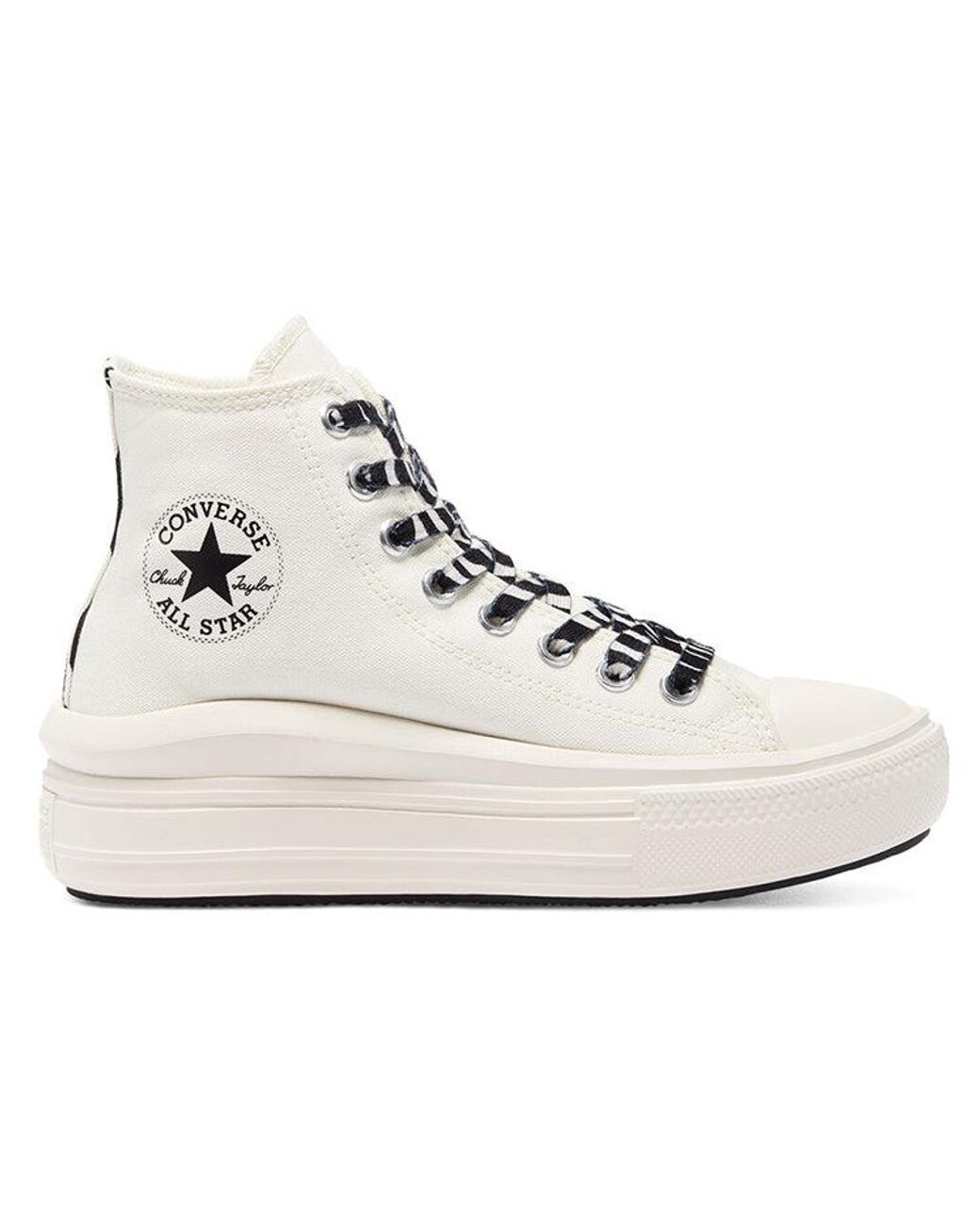 Converse White (Wmns) Chuck Taylor All Star Move High 'Archive Print Egret'