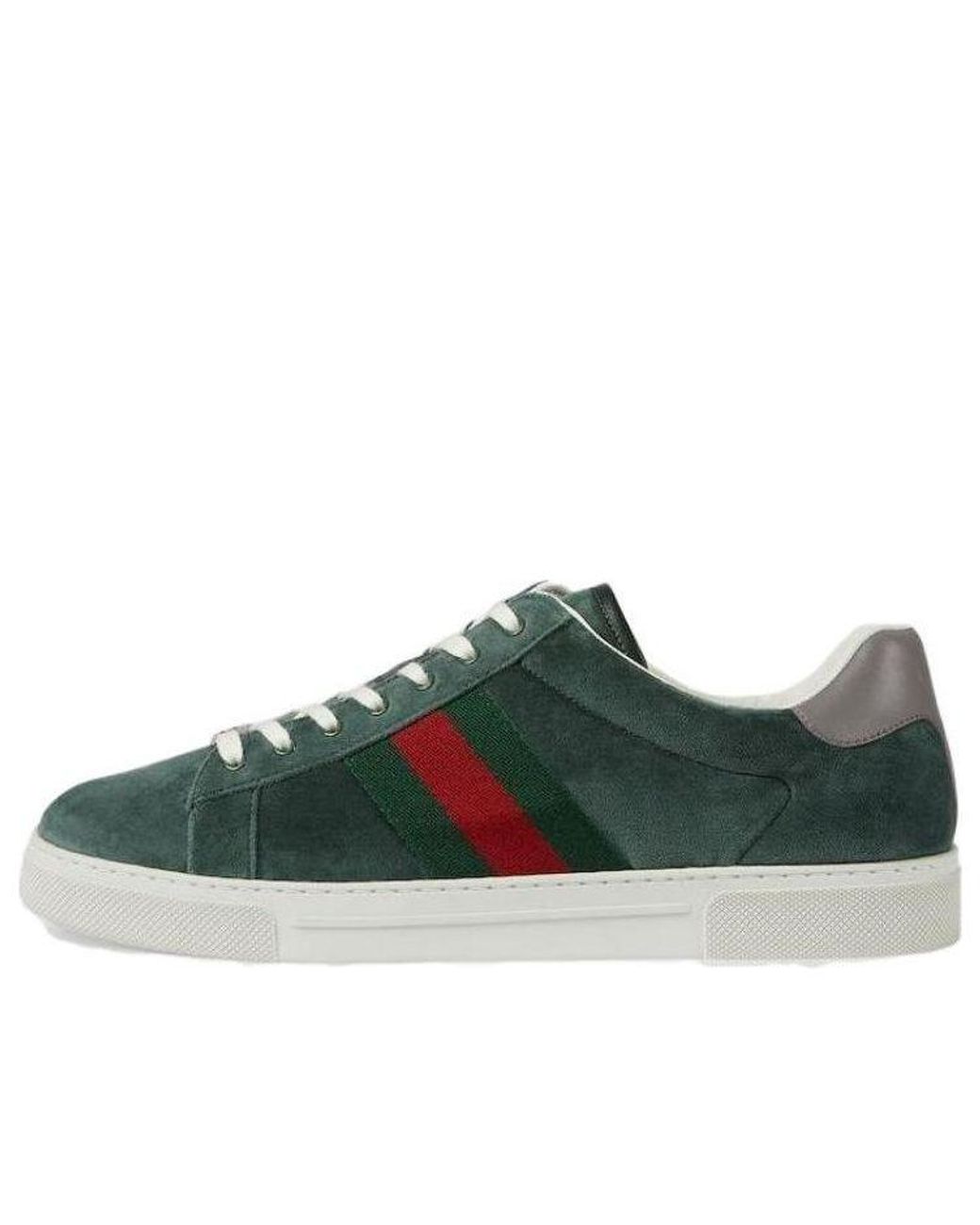 Gucci Green Ace Velvet Sneakers for men