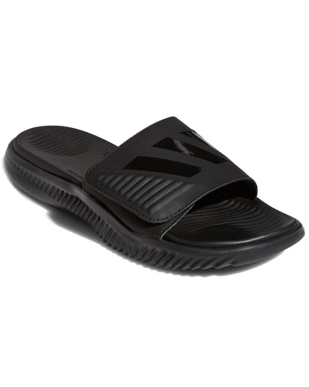 Adidas Black Alphabounce Slide for men