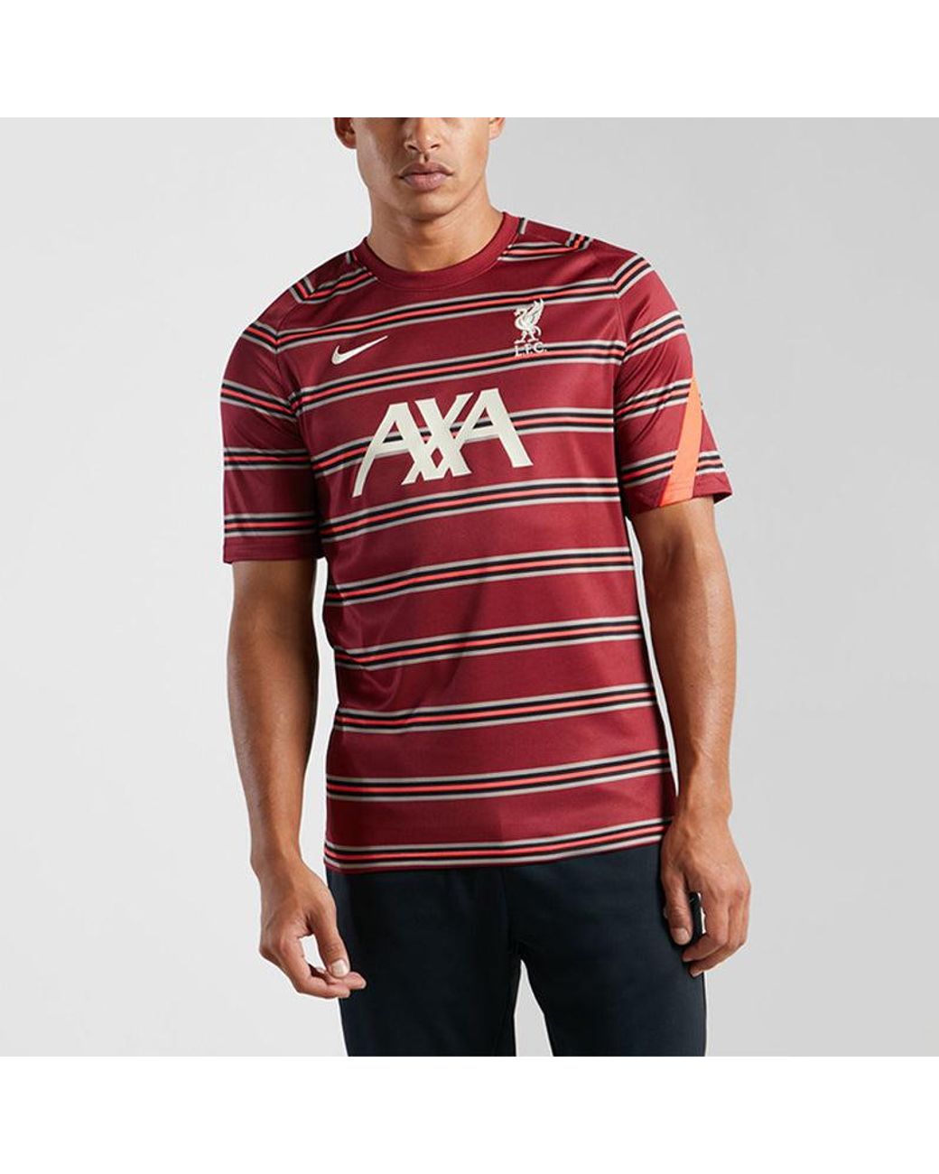 Nike Red Liverpool 2021-2022 Pre-match Training Football Soccer T-shirt for men