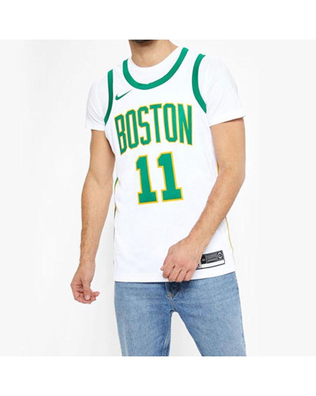 Nike Green Nba 18-19 Kyrie Irving Basketball Jersey for men