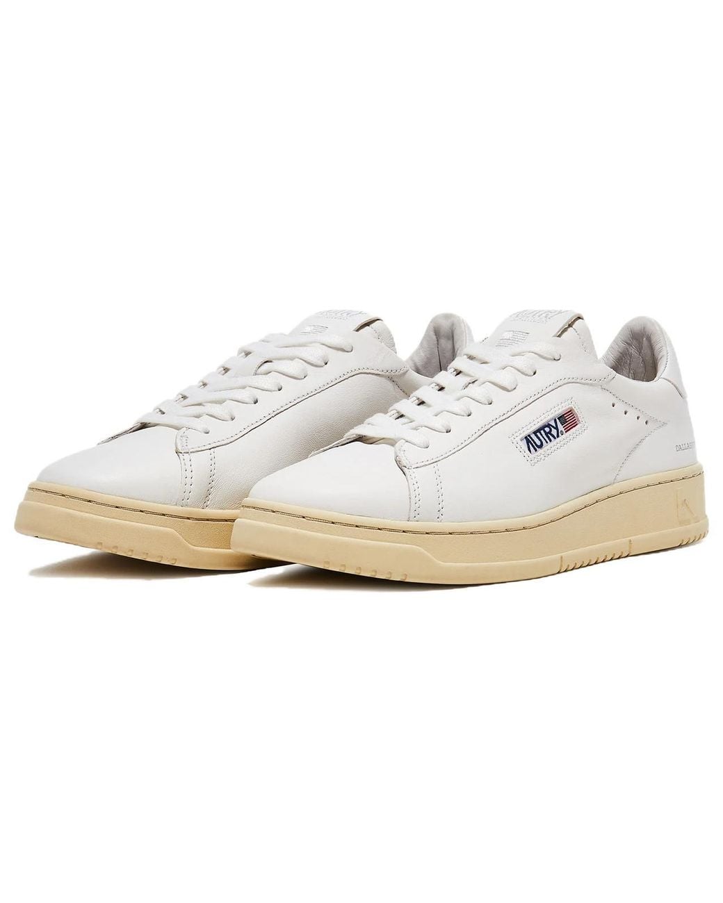 Autry White (Wmns) Dallas Goatskin Low Cream'