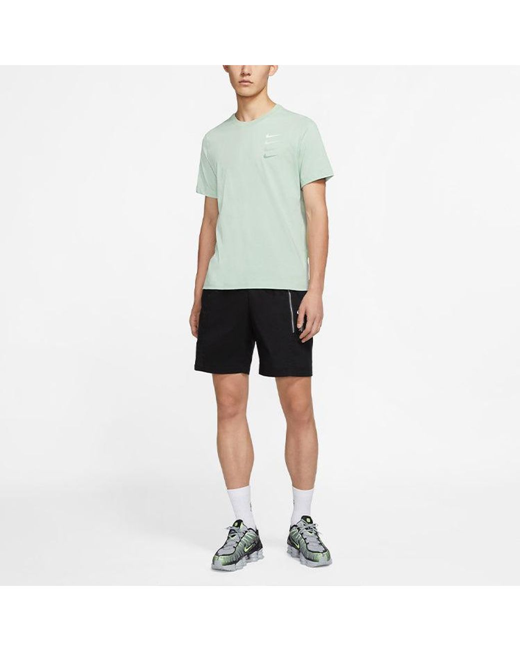 Nike Green Logo Printing Short Sleeve for men