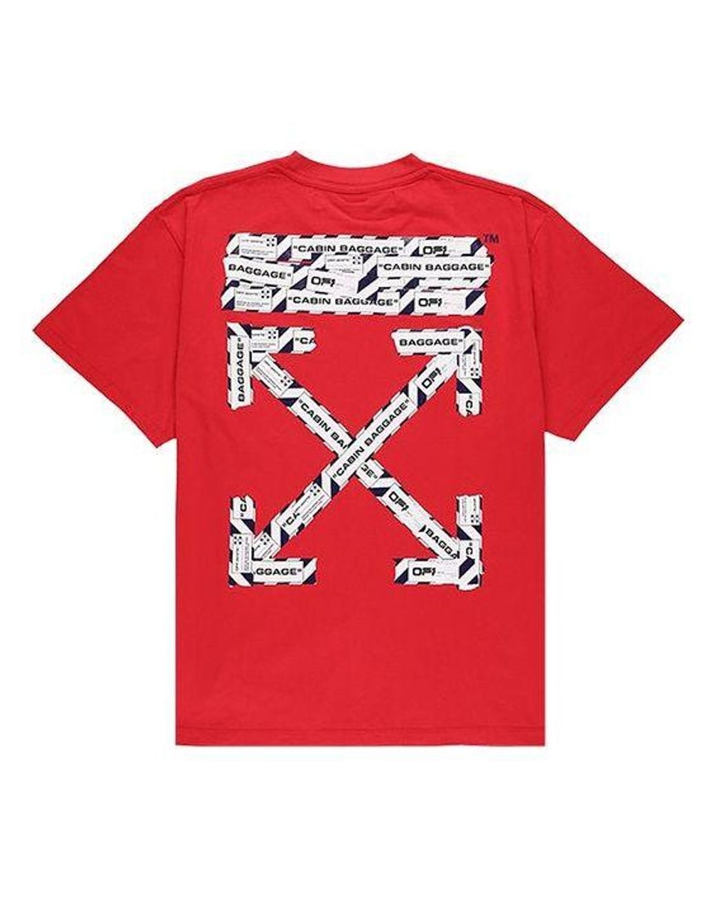 Off-White c/o Virgil Abloh Red Ss20 Airport Tape Print For for men