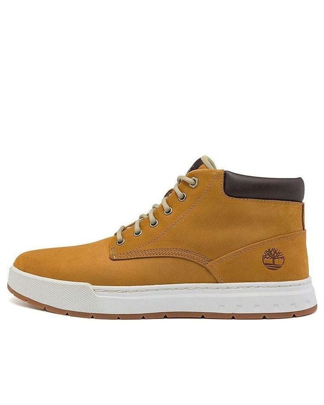 Timberland Brown Maple Grove Wide Fit Leather Chukka Boots 'Wheat' for men