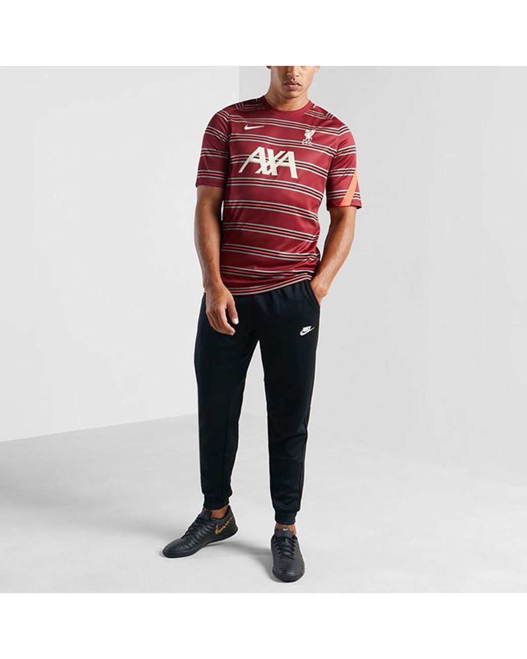 Nike Red Liverpool 2021-2022 Pre-match Training Football Soccer T-shirt for men