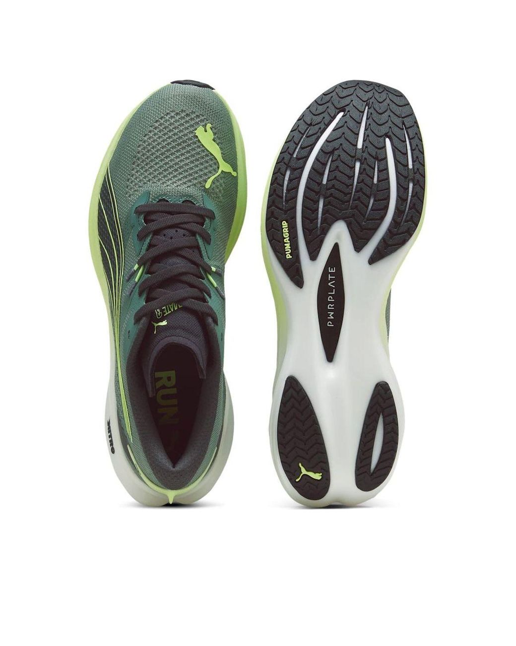 PUMA Green Deviate Nitroâ 3 Road Running Shoes for men