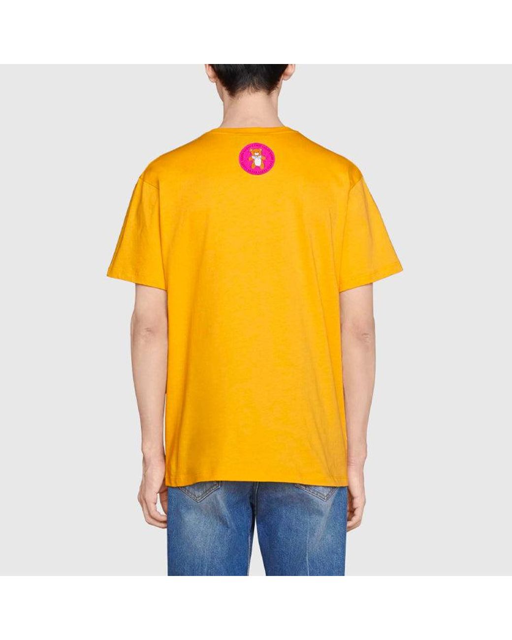 Gucci Yellow Kai X Crossover Ss21 Loose Round Neck Short Sleeve for men