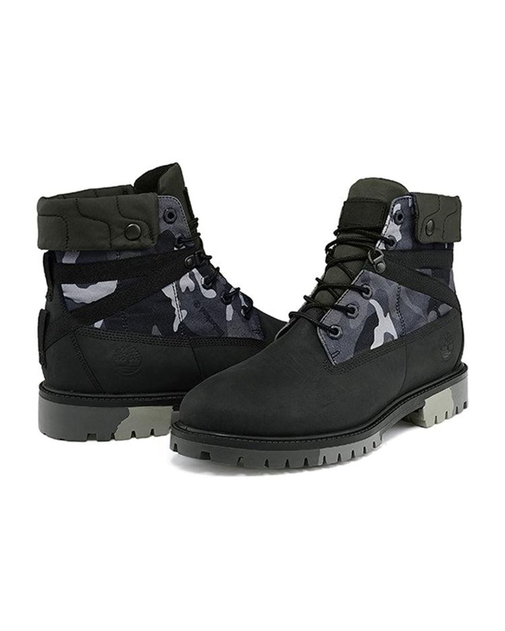 Timberland Black Heritage Ek+ 6 Inch Waterproof Wide-Fit Boot Camouflage' for men