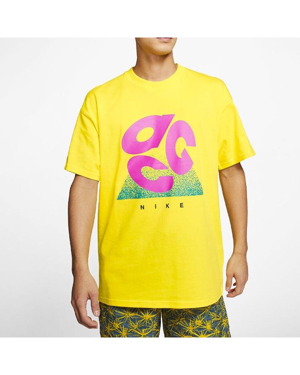 Nike Yellow Lab Acg Tee 'Opti Active Fuchsia' for men