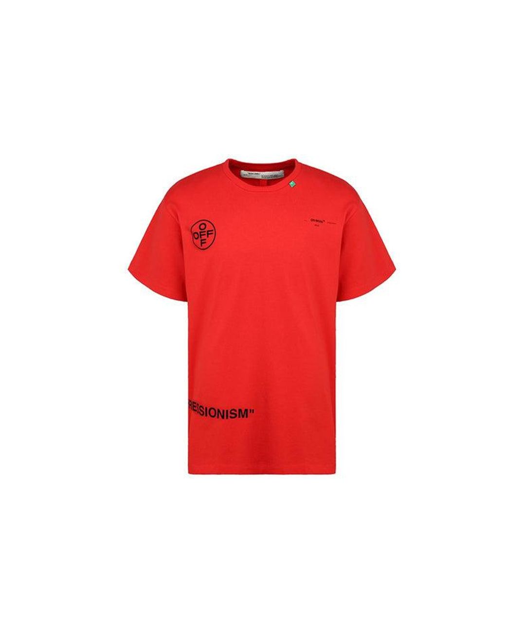 Off-White c/o Virgil Abloh Red Ss19 Crew Neck Street Style Plain Cotton Short Sleeves for men