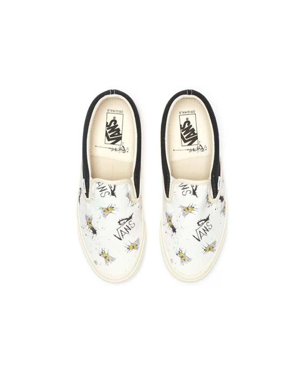 Vans White Ralph Steadman X Og Classic Slip-On Lx 'Bee' for men
