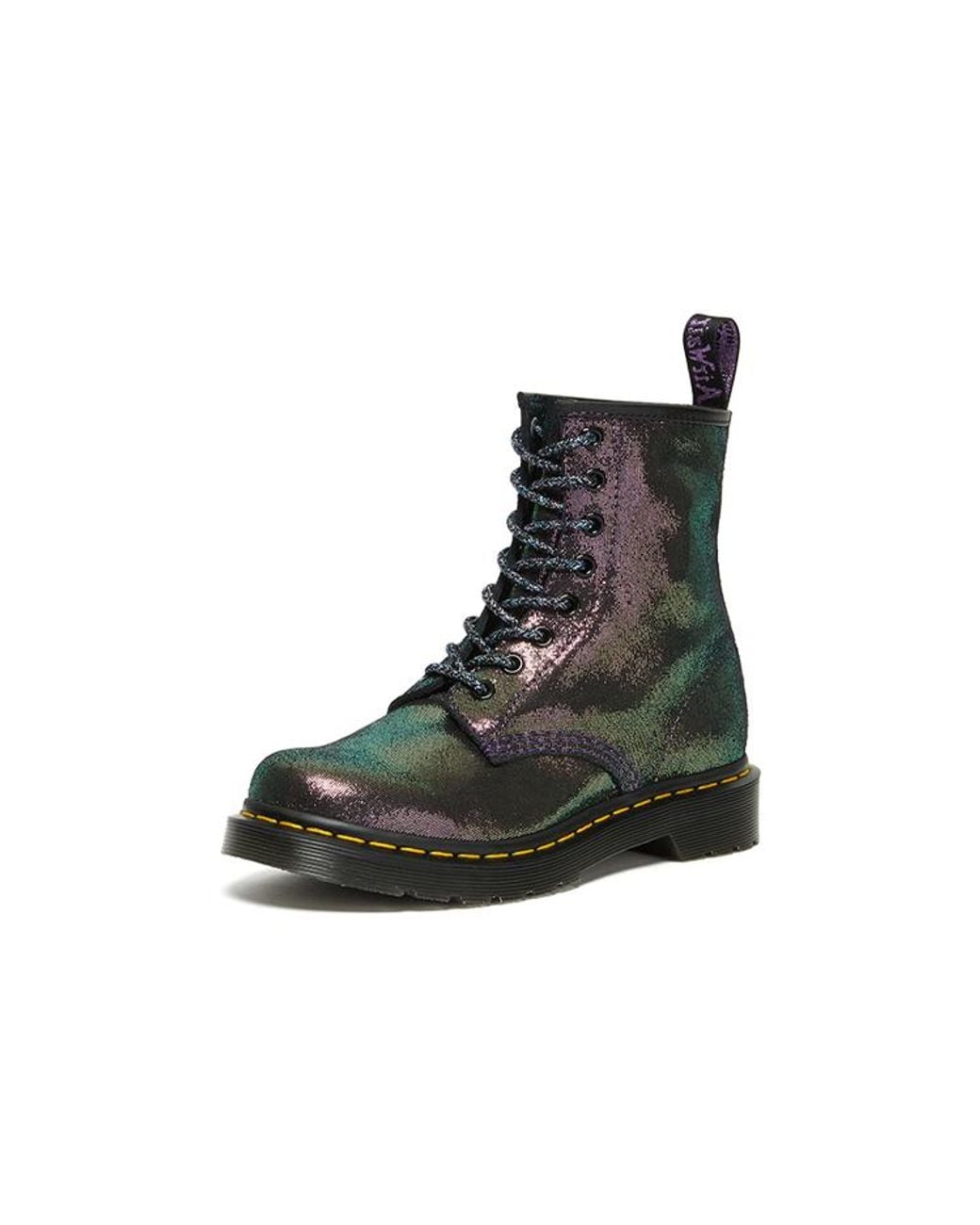 Dr. Martens Black (Wmns) Dr.Martens 1460 Disco Iridescent Suede Lace Up Boots