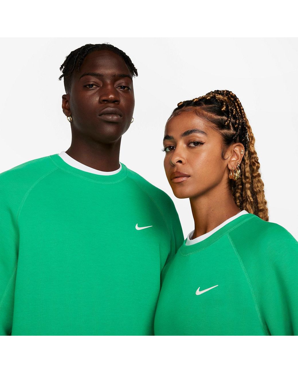 Nike Green X Nocta Drake Tech Fleece Crew Sweatshirt 'Stadium' for men