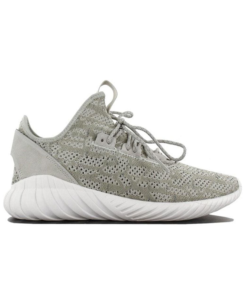 Adidas Gray Tubular Doom Sock Primeknit 'Sesame' for men