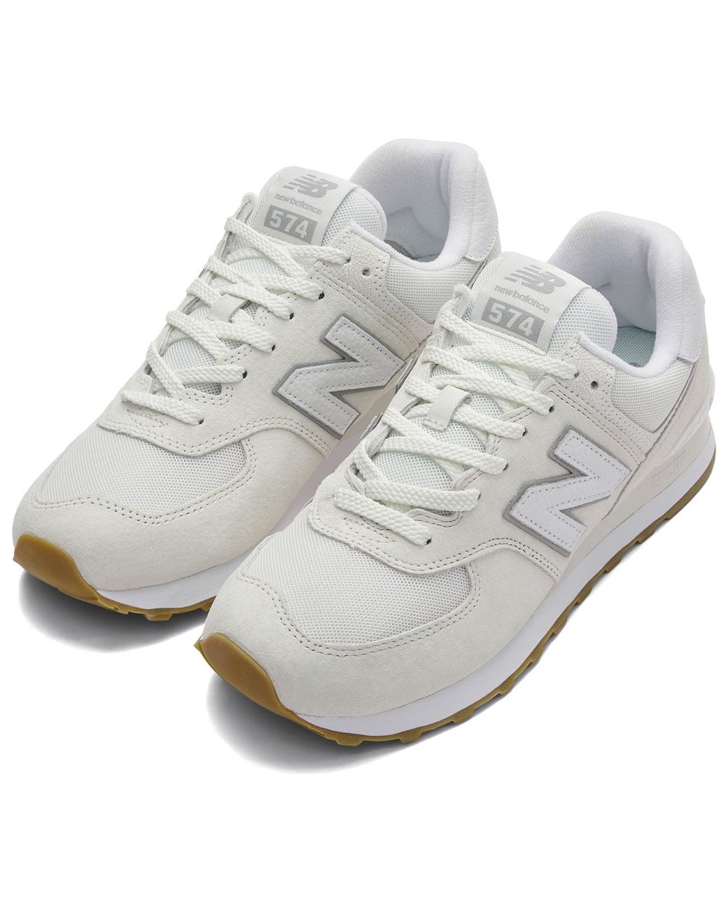 New Balance White 574 for men