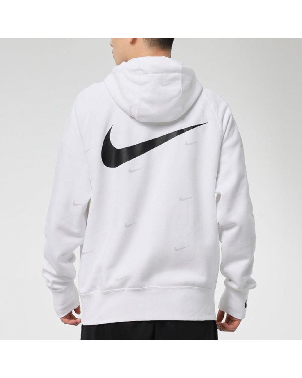 Nike White As Sportswear Swoosh Fz Sbb Hoodie for men