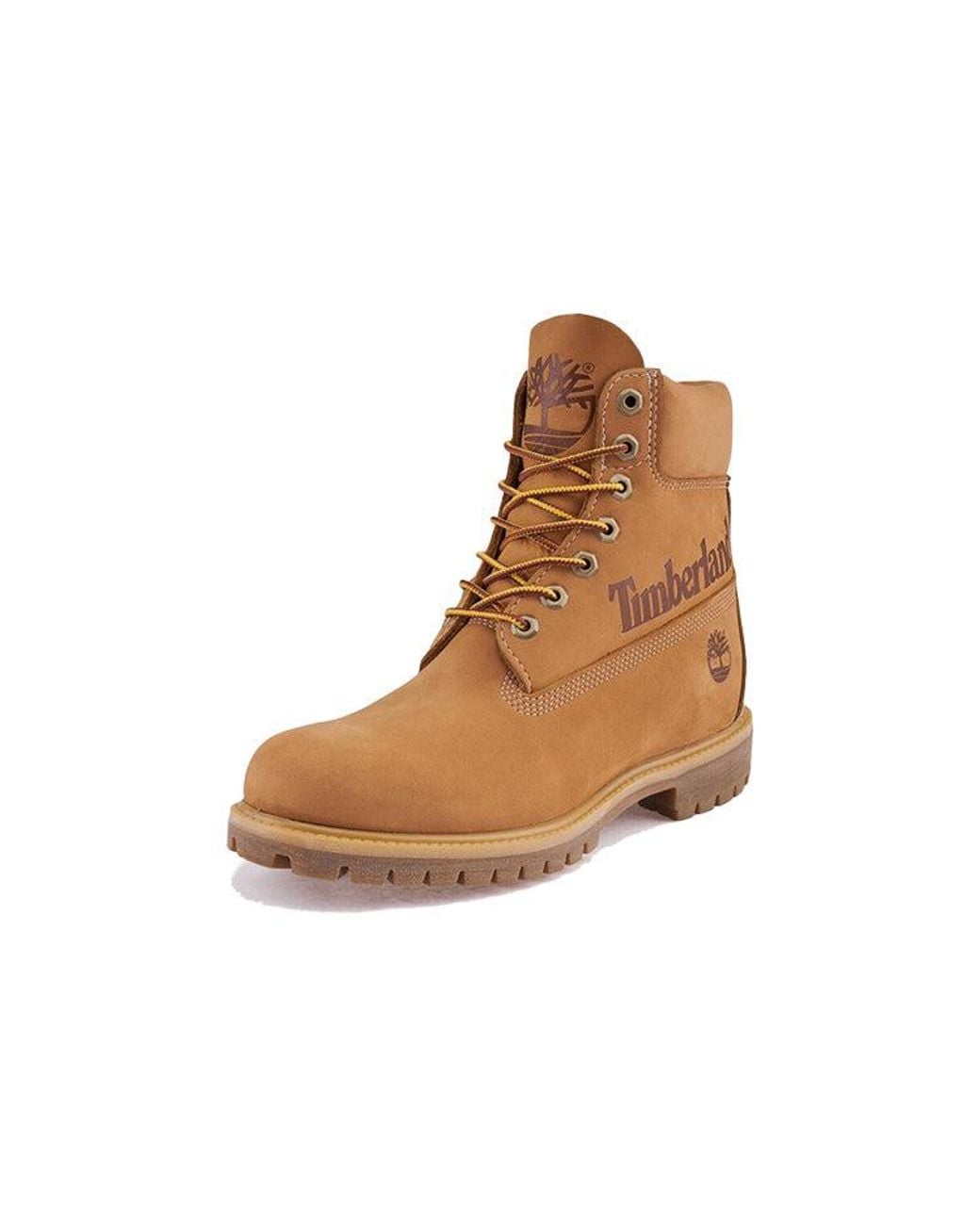 Timberland Brown 6-Inch Premium Waterproof Boots 'Wheat Nubuck' for men
