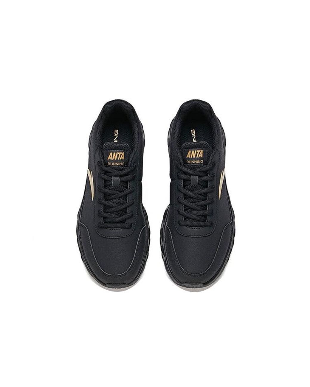Anta Black Running Series Sneakers Leather for men