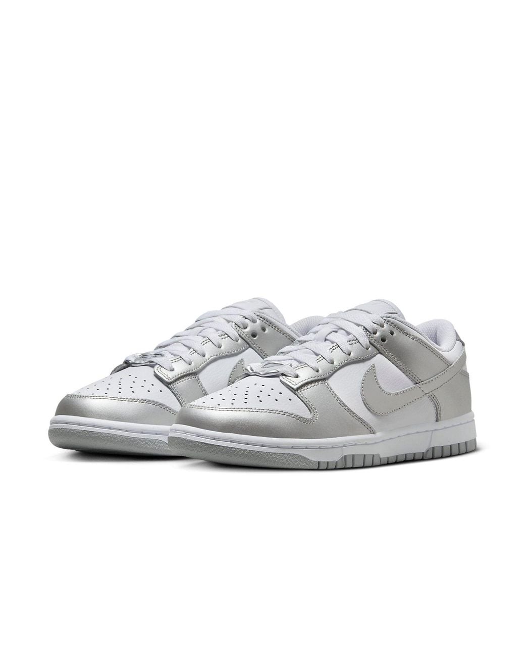 Nike White (Wmns) Dunk Low 'Metallic'